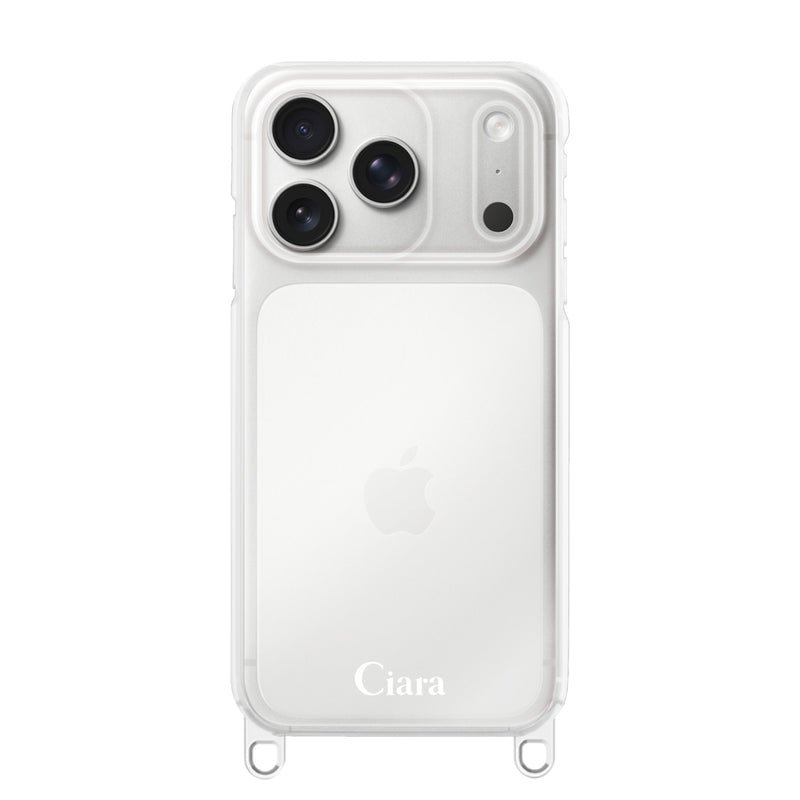 iPhoneケース  2WAYストラップクリアケース ロゴ