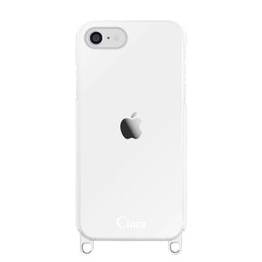 iPhone7/8/SE2/SE3 ストラップクリアケース ロゴ クリア