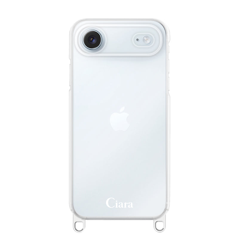 iPhoneケース  2WAYストラップクリアケース ロゴ