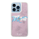 iPhone13ProMax グリッター オイルクリアケース テーマ ピンク
