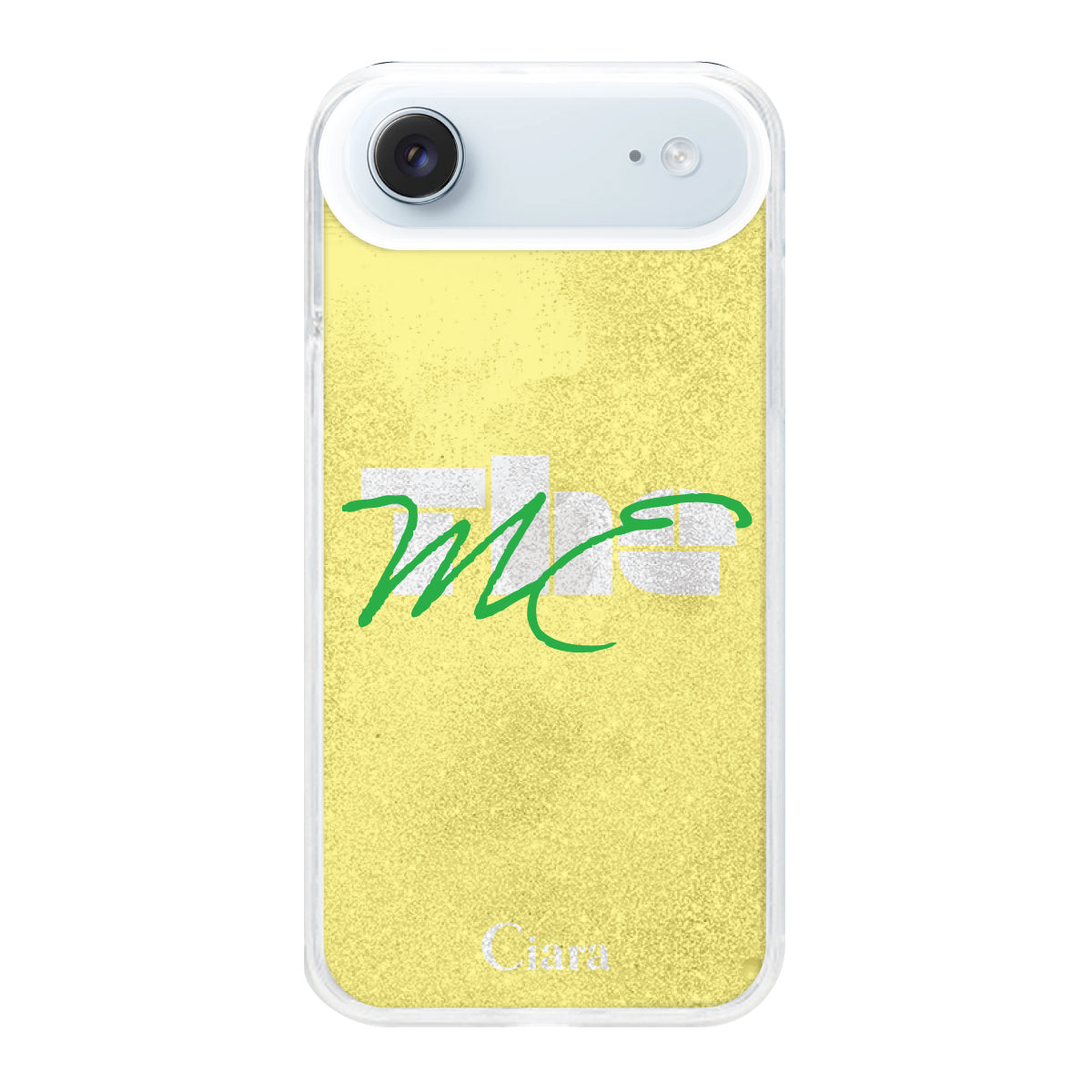 iPhoneAir グリッター オイルクリアケース テーマ イエロー