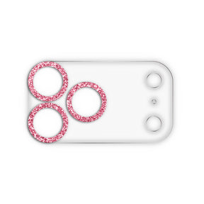iPhone17ProMax スマホアクセサリー カメラカバー クリアラメカメラレンズフィルム クリアピンク