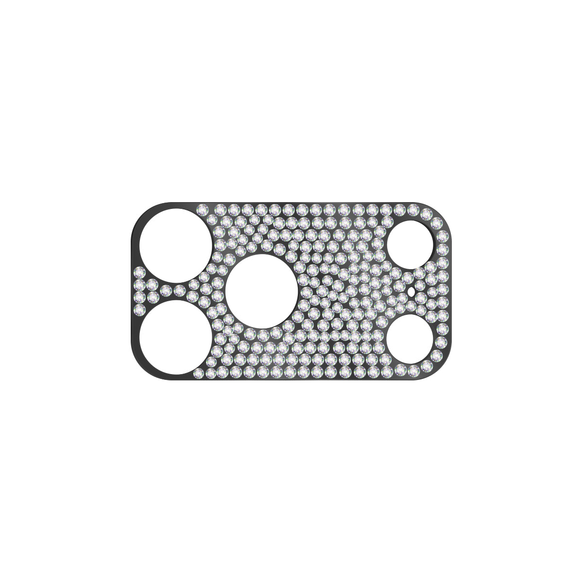 iPhone17ProMax スマホアクセサリー カメラカバー ラインストーンカメラレンズカバー ブラック