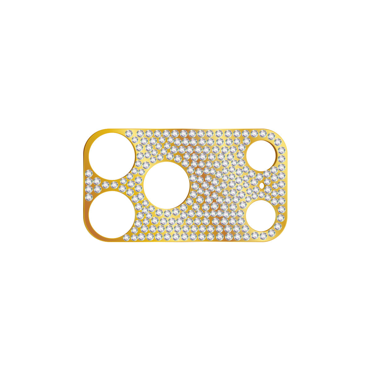 iPhone17ProMax スマホアクセサリー カメラカバー ラインストーンカメラレンズカバー ゴールド