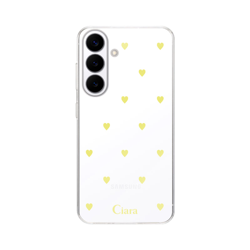 Galaxyケース クリアケース カラーハート