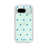 GooglePixel8a クリアケース カラーハート ブルー