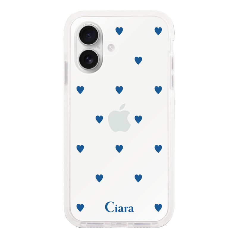 iPhoneケース クッションバンパー 耐衝撃クリアケース カラーハート