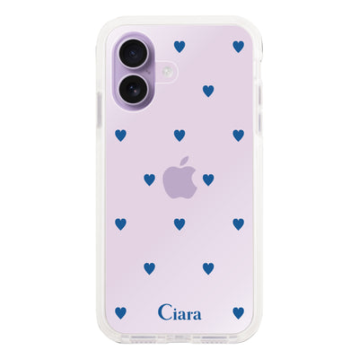 iPhoneケース クッションバンパー 耐衝撃クリアケース カラーハート