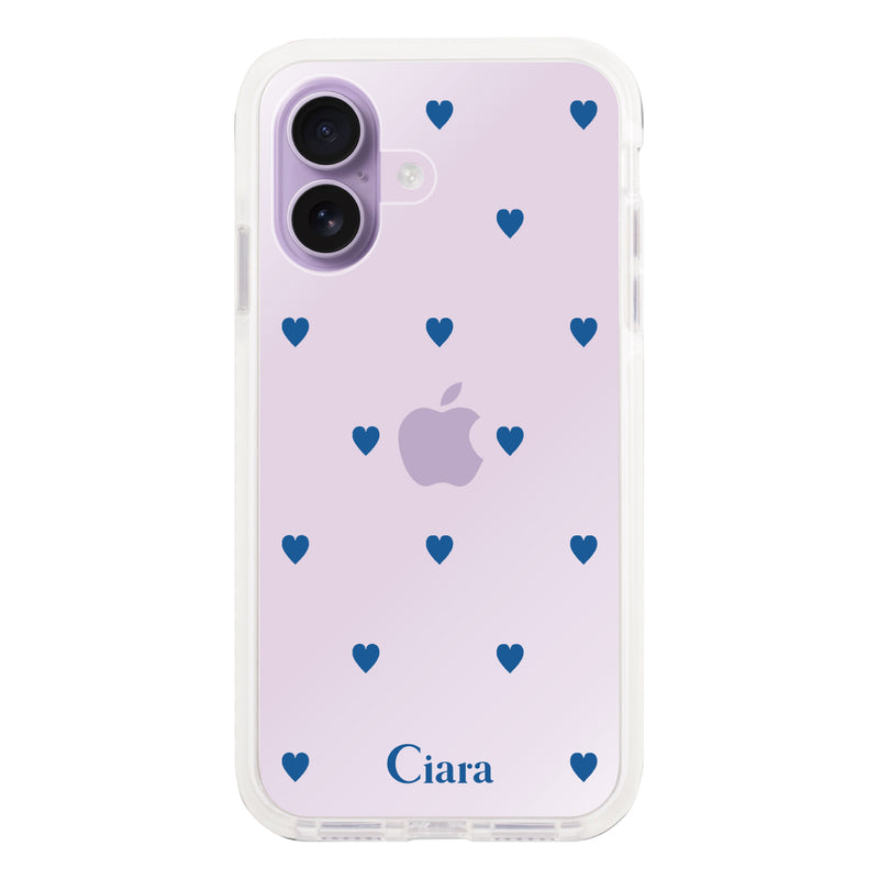 iPhoneケース クッションバンパー 耐衝撃クリアケース カラーハート