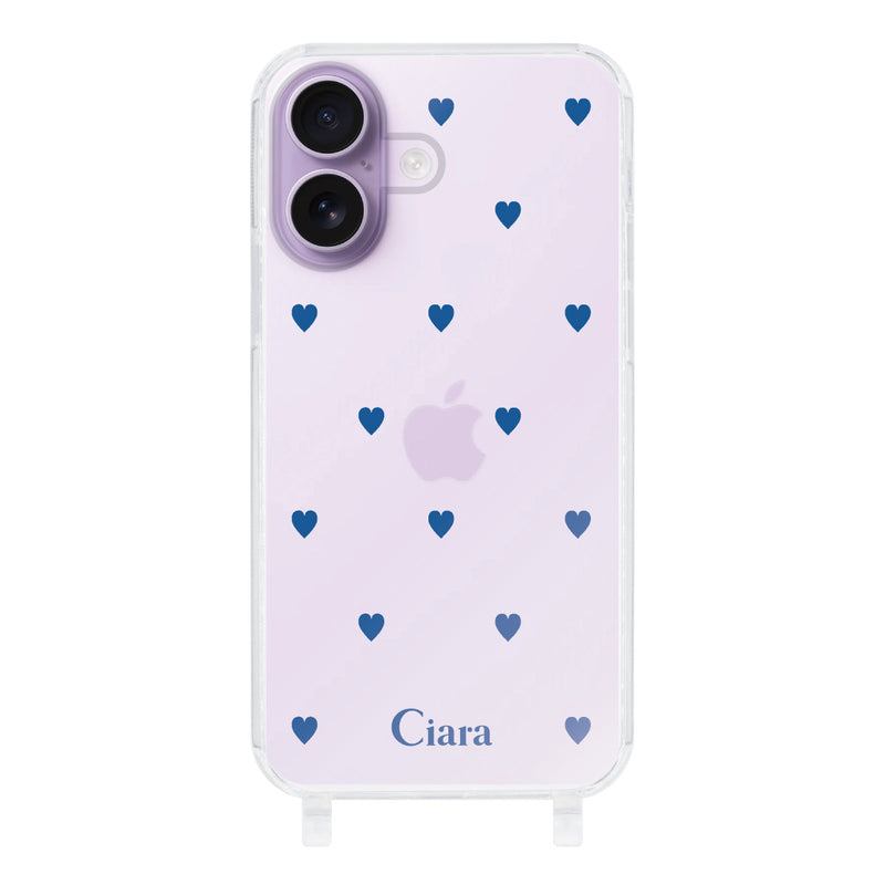 iPhoneケース  ストラップクリアケース カラーハート