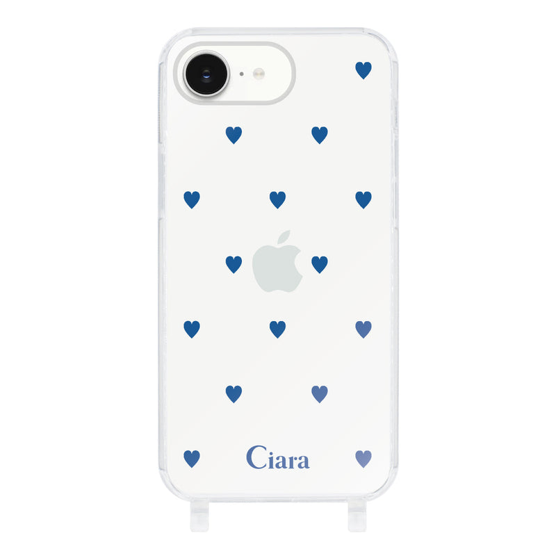 iPhoneケース  ストラップクリアケース カラーハート