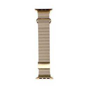 42mm/44mm/45mm/49mm PUレザーマグネットアップルウォッチバンド ベージュ