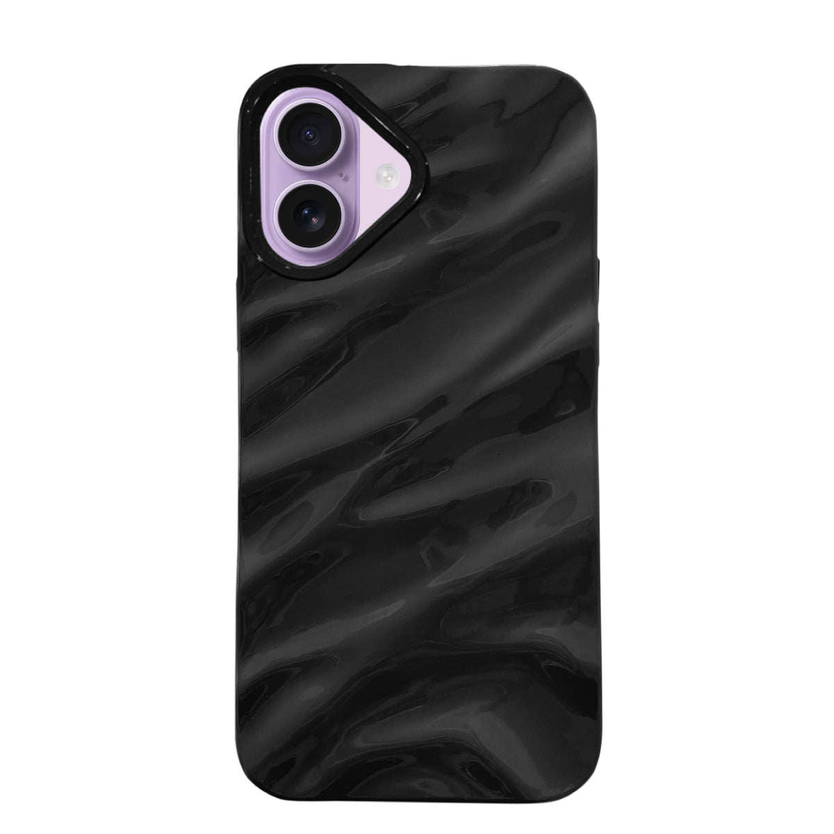 iPhone17 ウェーブフォーム TPUケース プティ ブラック