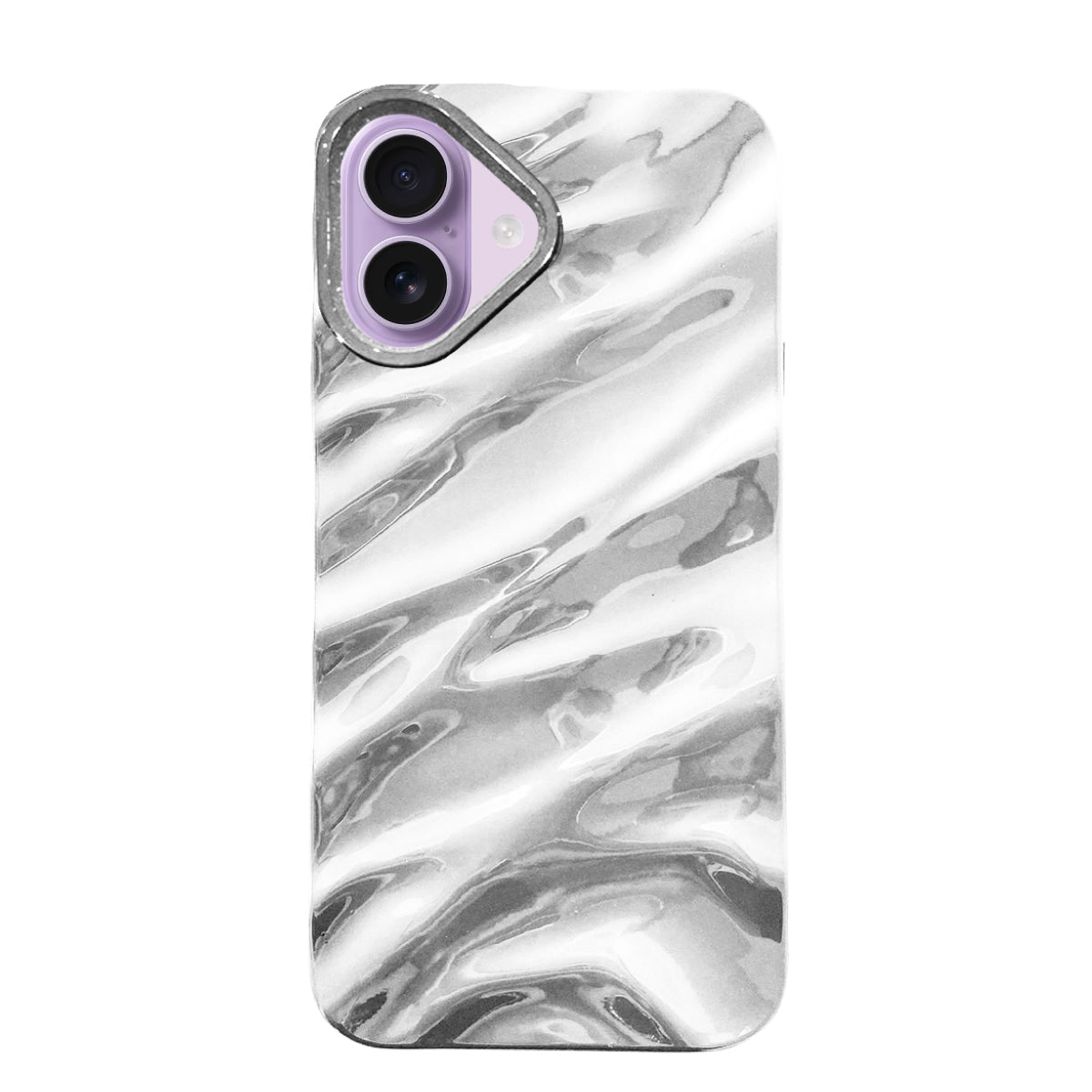 iPhone17 ウェーブフォーム TPUケース プティ シルバー