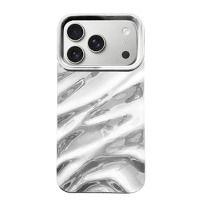 iPhone17Pro ウェーブフォーム TPUケース プティ シルバー