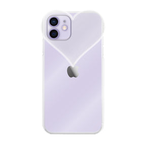 iPhone12ケース ハートクリア TPUクリアケース プティ クリア
