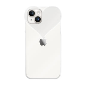 iPhone14/13ケース ハートクリア TPUクリアケース プティ クリア