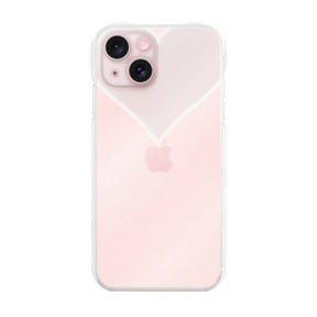 iPhone15ケース ハートクリア TPUクリアケース プティ クリア