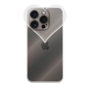 iPhone15Proケース ハートクリア TPUクリアケース プティ クリア