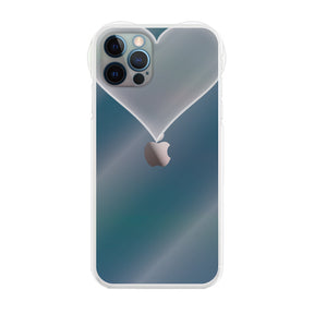 iPhone12ProMaxケース ハートクリア TPUクリアケース プティ オーロラ
