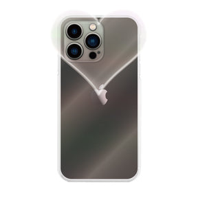 iPhone13Proケース ハートクリア TPUクリアケース プティ オーロラ