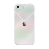 iPhone7/8/SE2/SE3ケース ハートクリア TPUクリアケース プティ オーロラ
