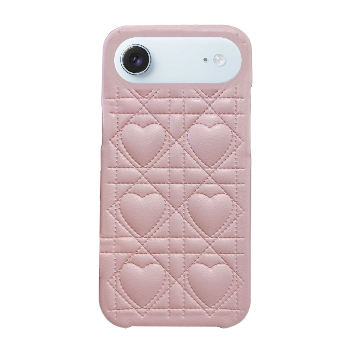 iPhoneAir ハートキルティングPU レザーケース プティ ピンク