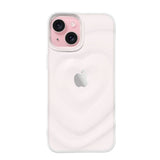 iPhone15 ハートウェーブフォーム TPUクリアケース プティ クリア
