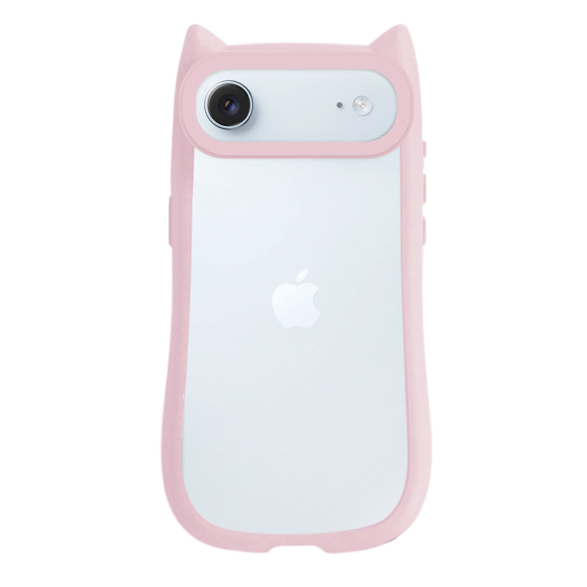 iPhoneAir ネコミミグリップ 耐衝撃クリアケース プティ ピンク