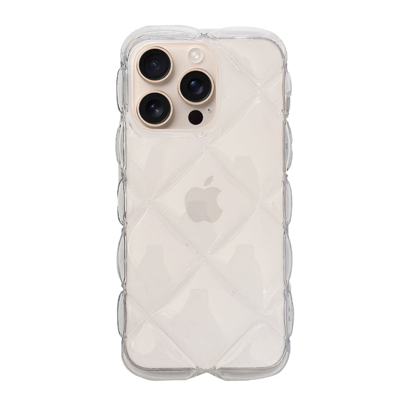 iPhoneケース キルティング TPUクリアケース プティ