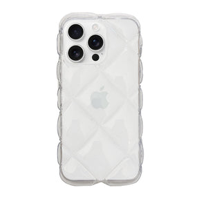 iPhone16ProMax キルティングクリア TPUクリアケース プティ クリア