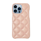 iPhone13ProMaxケース キルティングミニハートPUレザー プティ ピンク