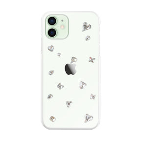 iPhone12mini ビジューTPUクリア プティ ホワイト