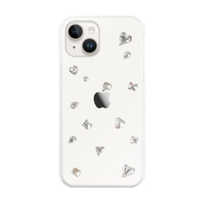 iPhone14/13 ビジューTPUクリア プティ ホワイト