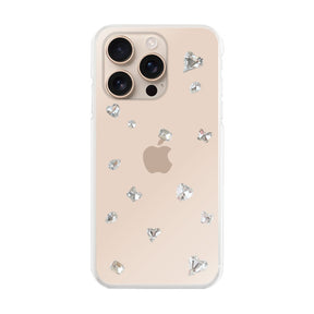 iPhone16Pro ビジューTPUクリア プティ ホワイト