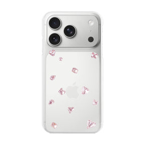 iPhone17Pro ビジューTPUクリア プティ ピンク