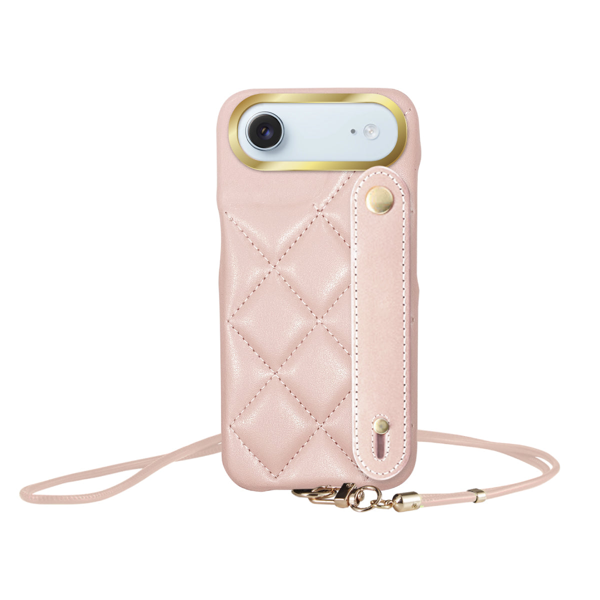 iPhoneAir バンドキルティングPUレザーストラップ プティ ピンク