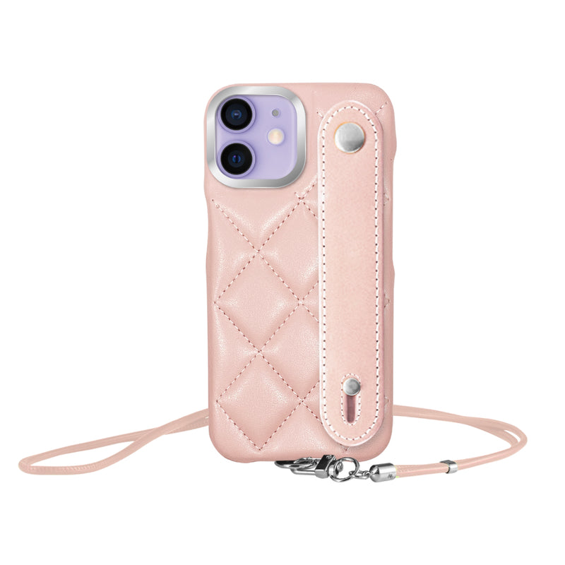 iPhoneケース バンドキルティングPUレザーストラップ プティ