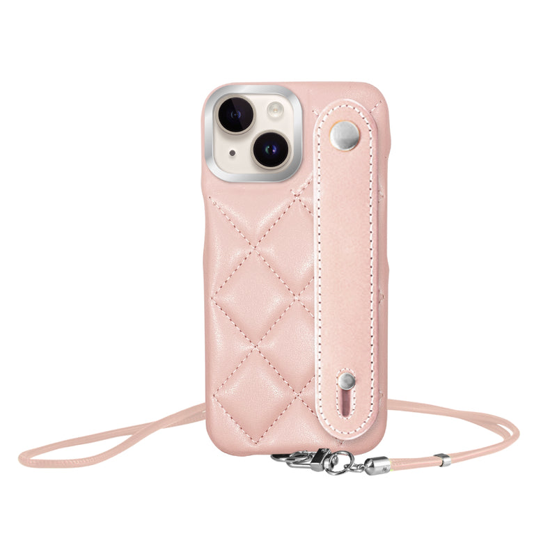 iPhoneケース バンドキルティングPUレザーストラップ プティ