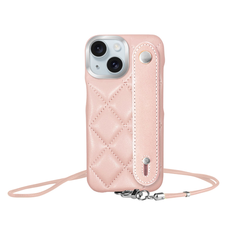 iPhoneケース バンドキルティングPUレザーストラップ プティ