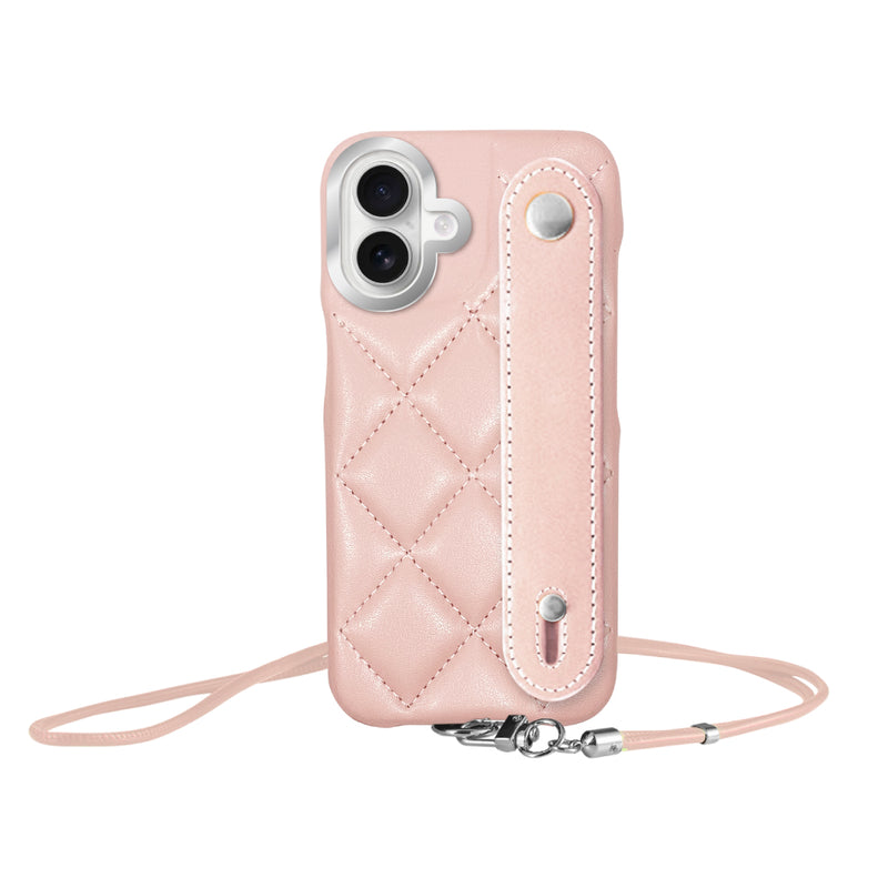 iPhoneケース バンドキルティングPUレザーストラップ プティ