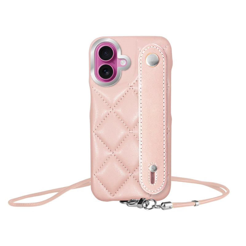iPhoneケース バンドキルティングPUレザーストラップ プティ