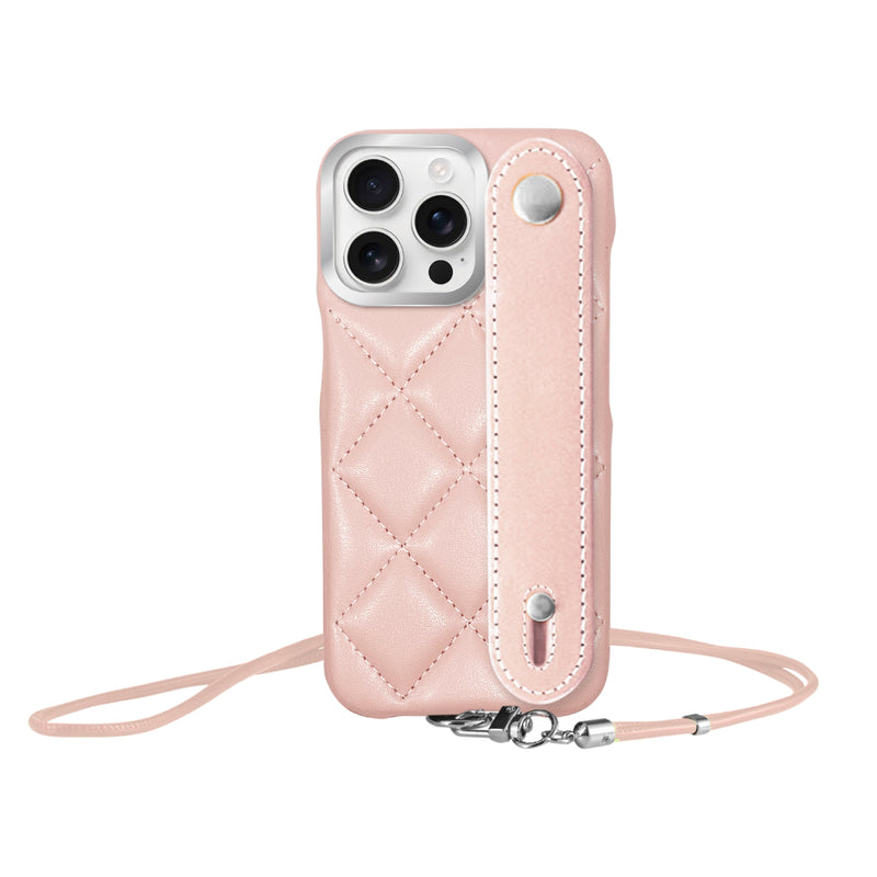 iPhoneケース バンドキルティングPUレザーストラップ プティ