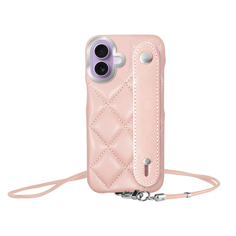 iPhoneケース バンドキルティングPUレザーストラップ プティ
