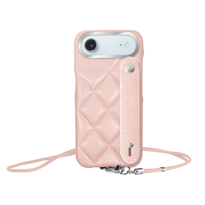 iPhoneケース バンドキルティングPUレザーストラップ プティ
