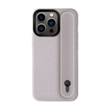 iPhone13Proケース バンドシュリンクレザー プティ グレー/ブラック