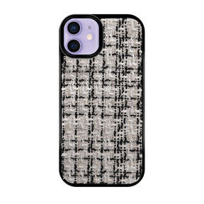 iPhone12/12Pro ツイード TPU プティ ホワイト