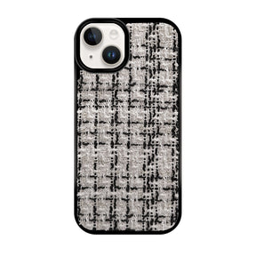 iPhone14/13 ツイード TPU プティ ホワイト