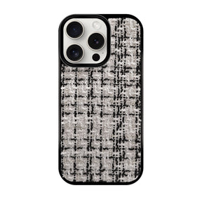 iPhone15ProMax ツイード TPU プティ ホワイト