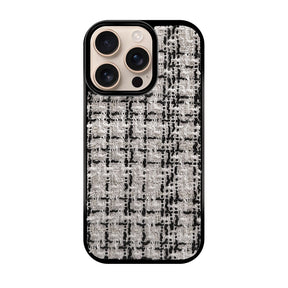 iPhone16Pro ツイード TPU プティ ホワイト